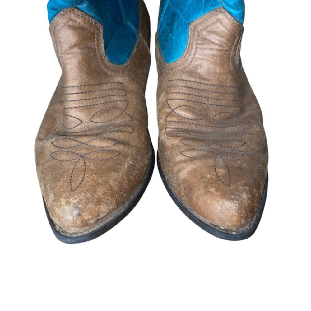Coconuts by Matisse Western Cowboy Boots Blue Brown 7.5 M 11” Sole - Picture 4 of 16